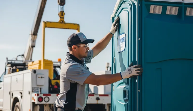 Construction porta potty compliance on job site